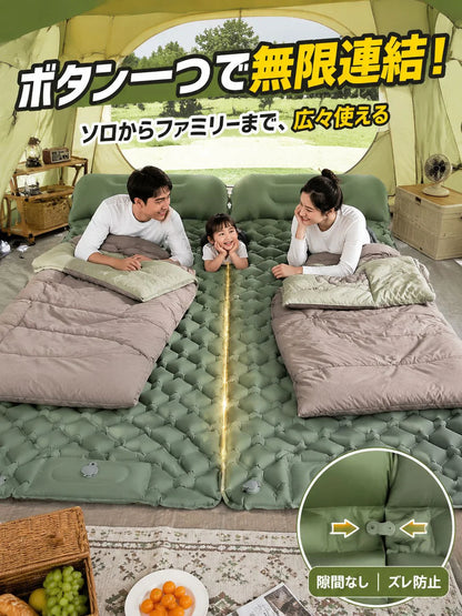 超軽量 足踏み式キャンピングエアマット
